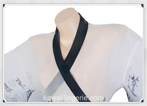 Fancy See Through Kimono Mesh Nightgown Anime Lingerie