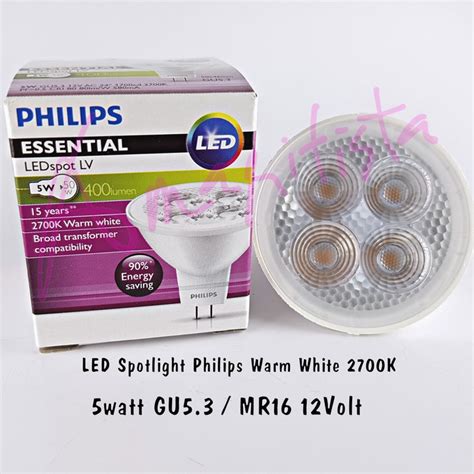 Jual Lampu Spotlight Philips Led Watt W V Mr Gu Tusuk D