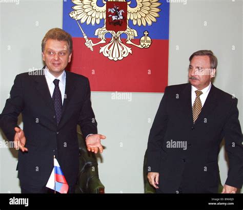Russia s Industry and Energy Minister Viktor Khristenko left and the ...