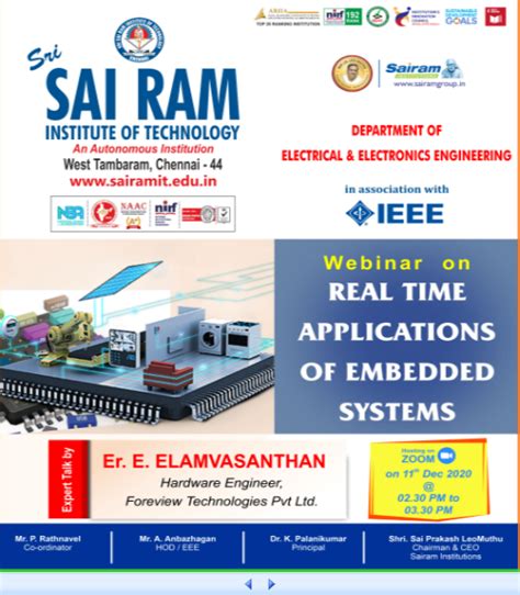 Department Of Eee Conducted A Webinar Series On “real Time Applications