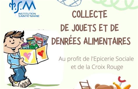 Collecte de jouets et de denrées alimentaires Institution Sainte