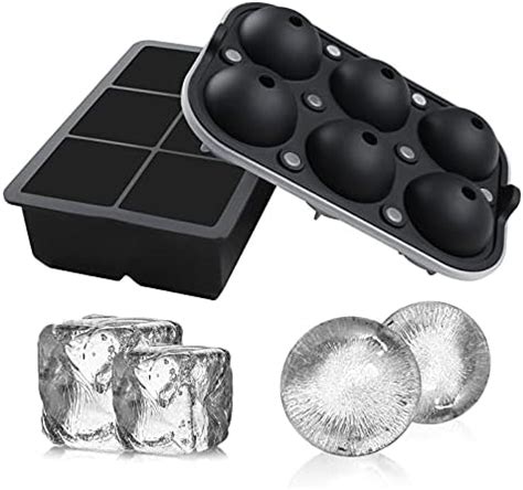 Ticent Ice Cube Trays Set Of Silicone Sphere Whiskey Ice Ball