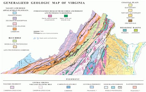 Virginia Map With Counties Geology | Virginia Map