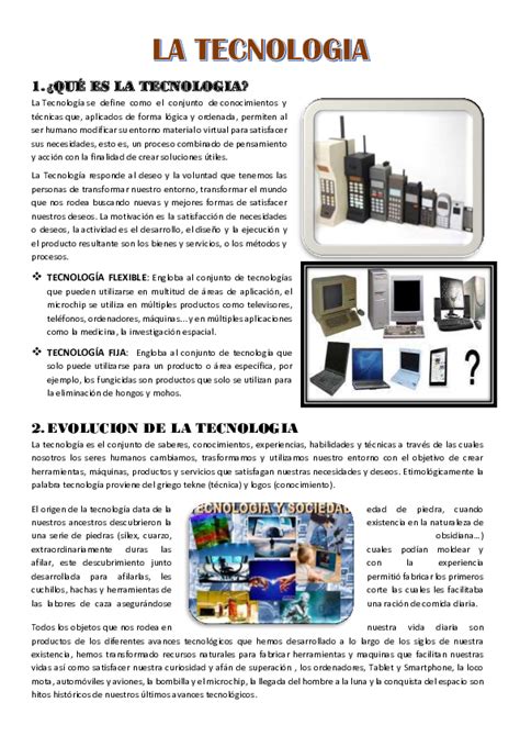 Cuaderno Digital Para Clase De Tecnologías ¿qué Es La Tecnología