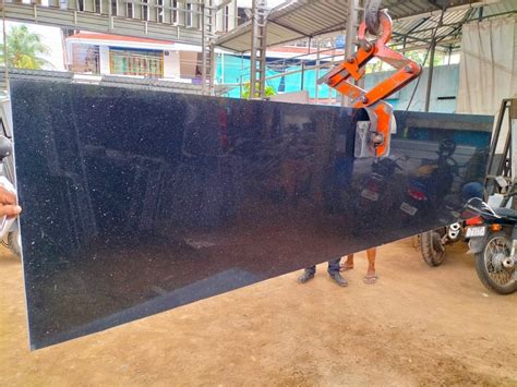 Mm Jet Black Granite Slab For Flooring At Sq Ft In Thrissur