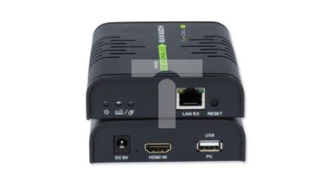 Techly KVM Extender HDMI USB po skrętce Cat5e 6 do 120m IDATA HDMI KVM2