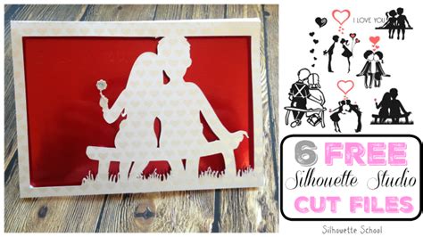 Set Of 6 Valentines Day Free Silhouette Studio Cut Files Silhouette