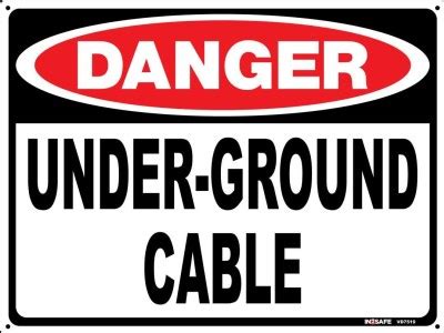 Danger Underground Cable Sign X Pvc Southern Workwear