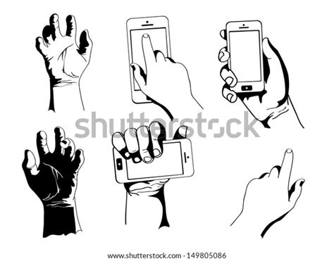 Hand Grab Phone Over 418 Royalty Free Licensable Stock Vectors