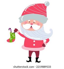 Cute Santa Claus Cartoon On White Stock Vector Royalty Free