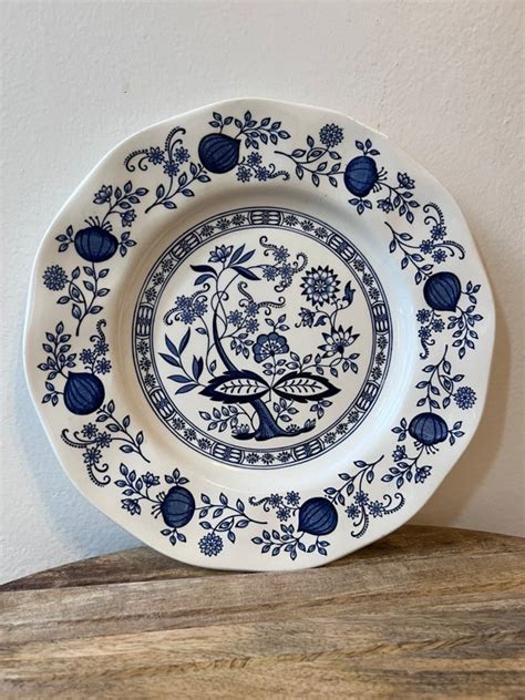 S Ltd Edition Enoch Wedgewood Tunstall Blue Onion Dinner Etsy