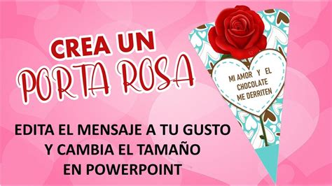 Crea Un Porta Rosa Flor En Powerpoint Paso A Paso Editable Youtube