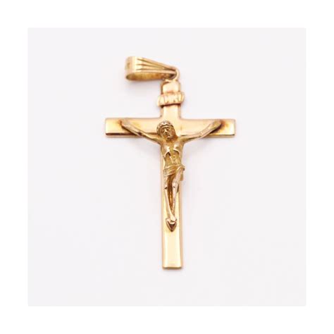 Comprar Colgante Cruz Con Cristo De Oro De Segunda Mano E