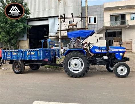 Feet Mild Steel Ms Tractor Trolley For Agriculture At In