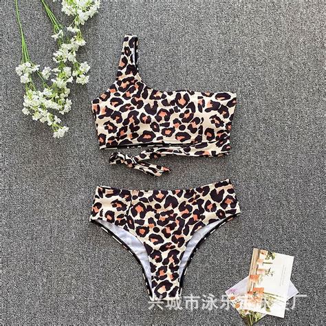 Generic Swimsuit Women S New One Shoulder Banded Bikini Split Swimsuit Vest Swimwear