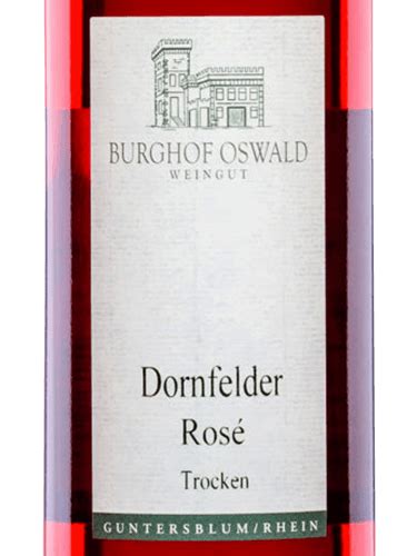 Weingut Burghof Oswald Dornfelder Rosé Trocken Vivino US