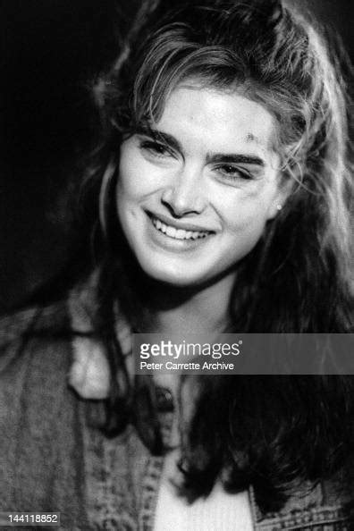 American Actress Brooke Shields On The Set Of Her New Film The News