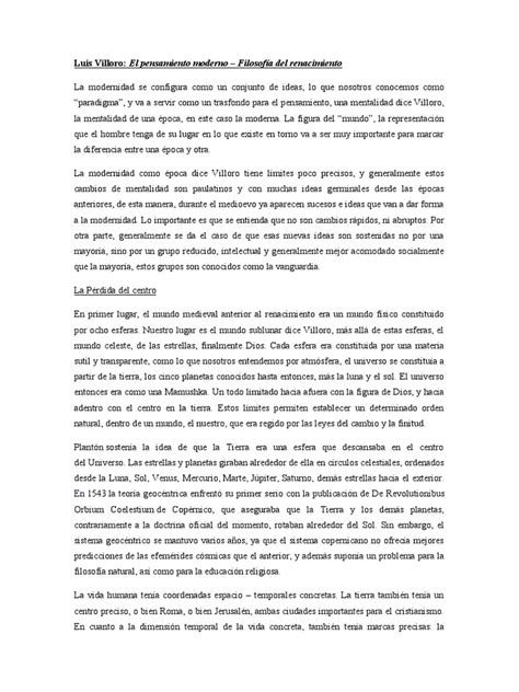 Luis Villoro El Pensamiento Moderno Pdf Comercio