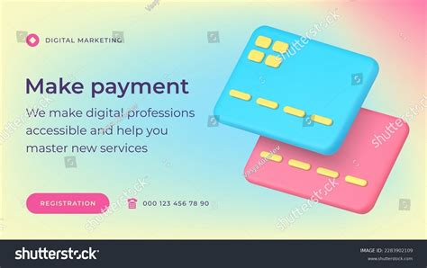 credit debit card digital payment financial stock vector royalty