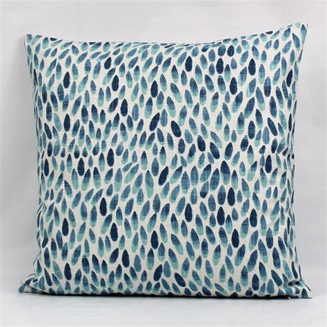 Navy Aqua Throw Pillow Cover Navy Pillow Cover Aqua Pillow Etsy