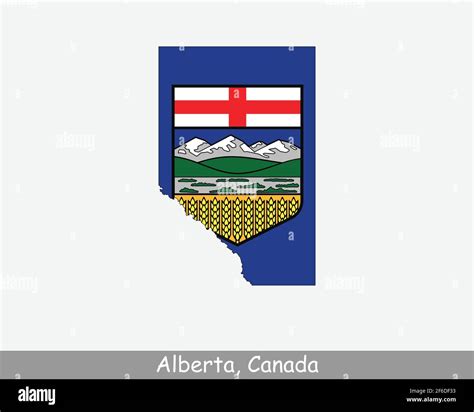 Alberta Map Flag Map Of Alberta Canada With The Territory Flag Of