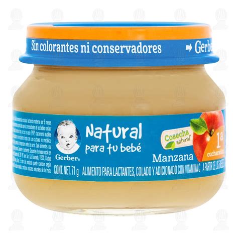 Papilla Gerber Cosecha Natural Etapa 1 Manzana 71 Gr