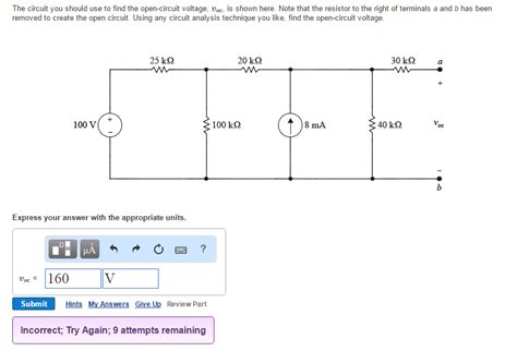 Solved The Circuit You Should Use To Find The Open Circuit