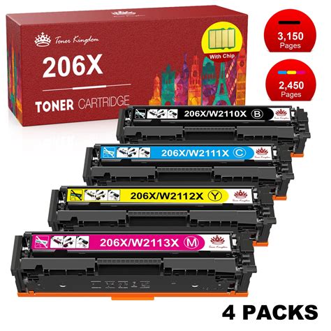 206X 206A Toner With Chip For HP 206X W2110X W2111X W2112X W2113X