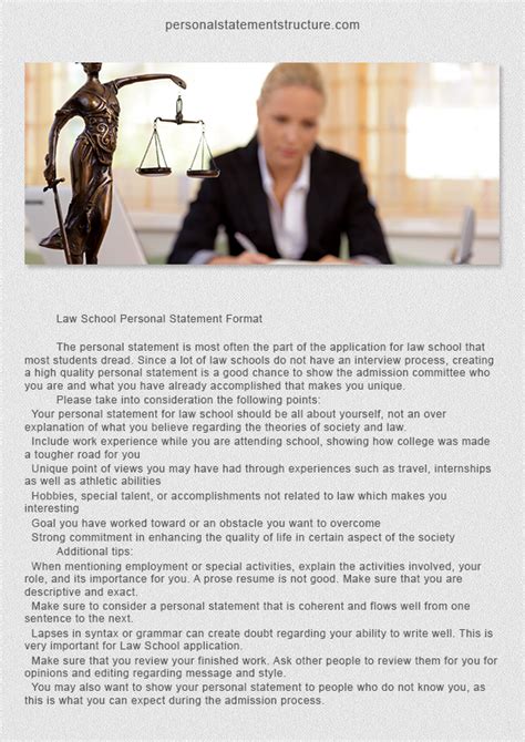 Law School Personal Statement Format