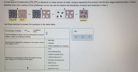 Solved A Small Amount Of Acetonitrile Ch Cn Is Dissolved Chegg