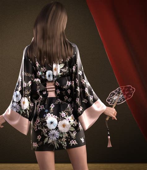 Dforce Kimono Lingerie For G F D Models For Daz Studio And Poser