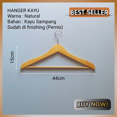 Jual HANGER KAYU GANTUNGAN BAJU KAYU GANTUNGAN PAKAIAN BAJU UNTUK