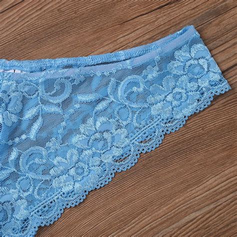 IEFiEL Mens Lace Floral Bulge Low Rise Bikini Briefs For Women Gay