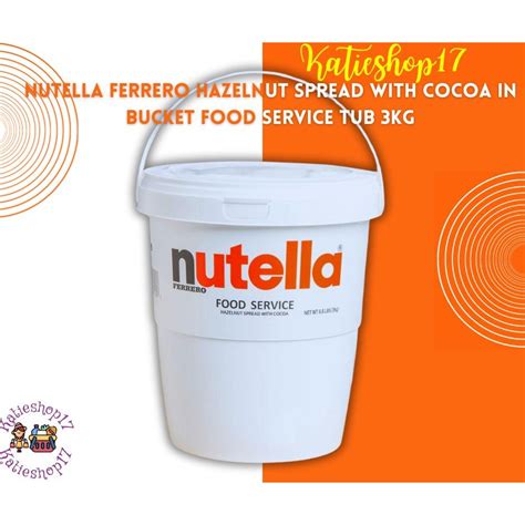 Nutella Ferrero Hazelnut Spread With Cocoa In Bucket Food Service Tub