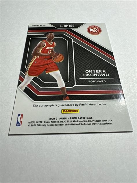 Panini Prizm Rookie Penmanship Silver Prizm Rp Oog Onyeka