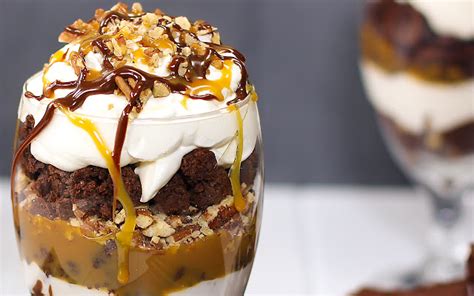 Double Chocolate Caramel Turtle Trifle