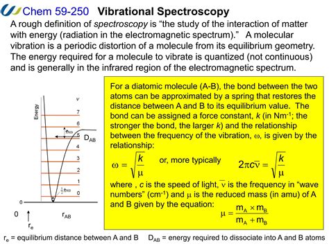 Bonding Notes Spectroscopy A Detailed Discriptions On Vibrational