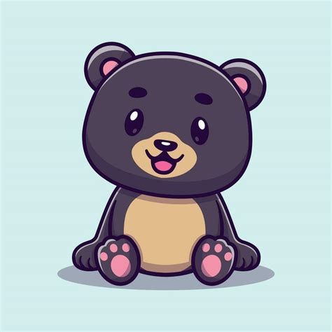 Cute Black Bear Cartoon