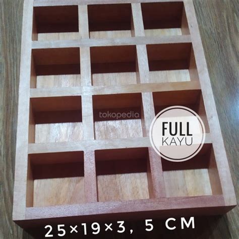 Promo Kotak Sekat Kayu Mahoni 25193 5 Cm Full Kayu Kolom 12 Box