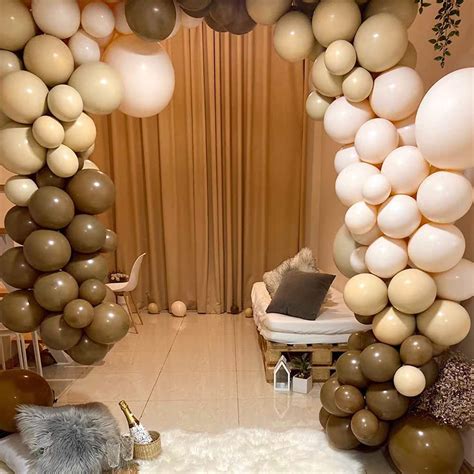 Brown Balloon Garland Kit Arch Light Jungle Cream Baby Shower Etsy