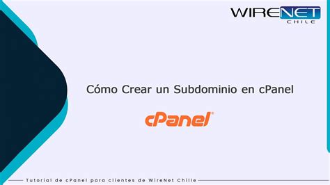 C Mo Crear Un Subdominio En Cpanel Youtube