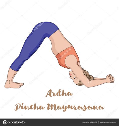 Silueta De Mujer Dolphin Yoga Pose Ardha Pincha Mayurasana