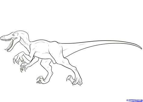 How To Draw A Velociraptor Velociraptor Step By Step Dinosaurs