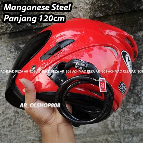 Jual Kunci Gembok Sepeda Spiral Kode Gembok Helm Kyt Pengaman Helm