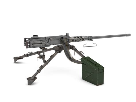 Browning Machine Gun Cal M Hb D Model Cgtrader