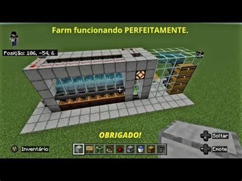 Tutorial Farm de Cana de Açúcar e Bambu Infinita 100 Automática