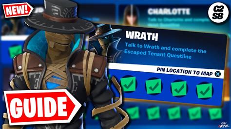 Wrath Challenges Guide Escaped Tenant Questline Fortnite Battle