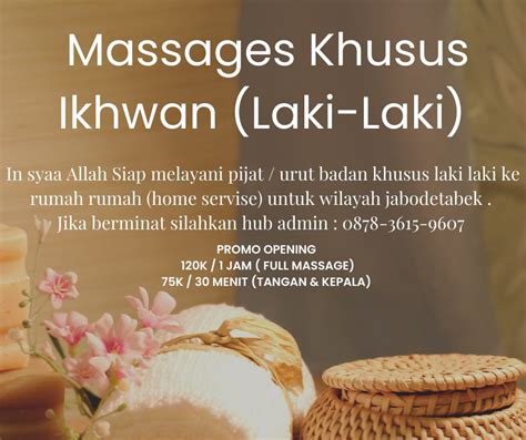 Urut Pijat Massages Khusus Ikhwan Laki Laki Jasa Lainnya Di