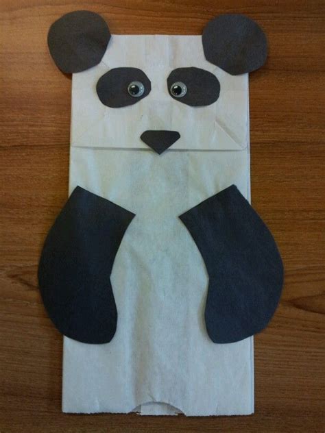 Panda Paper Bag Puppet Craft With Free Template Artofit