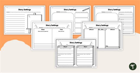 Story Settings Graphic Organizers Teach Starter